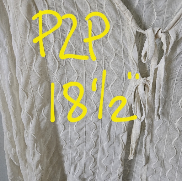 Cream Lace Tie-Front Cardigan - Picture 6 of 6